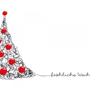 Klappkarte Baum mit Nasenkugeln