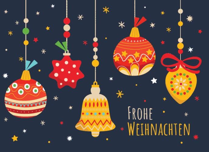 Klappkarte Weihnachtsschmuck